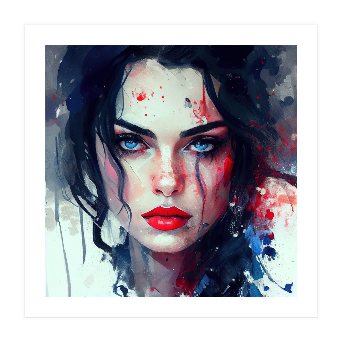 Watercolor Modern Snow White (Print Only)