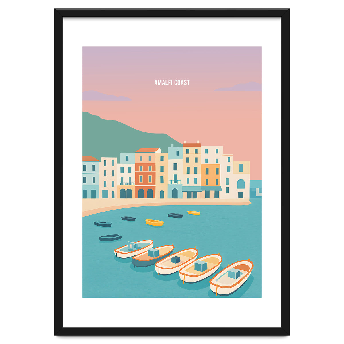 Amalfi Coast Italy Travel Postcard