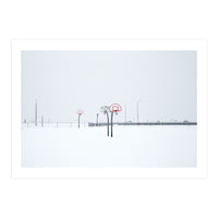 Snow-covered Basketball court (Print Only)