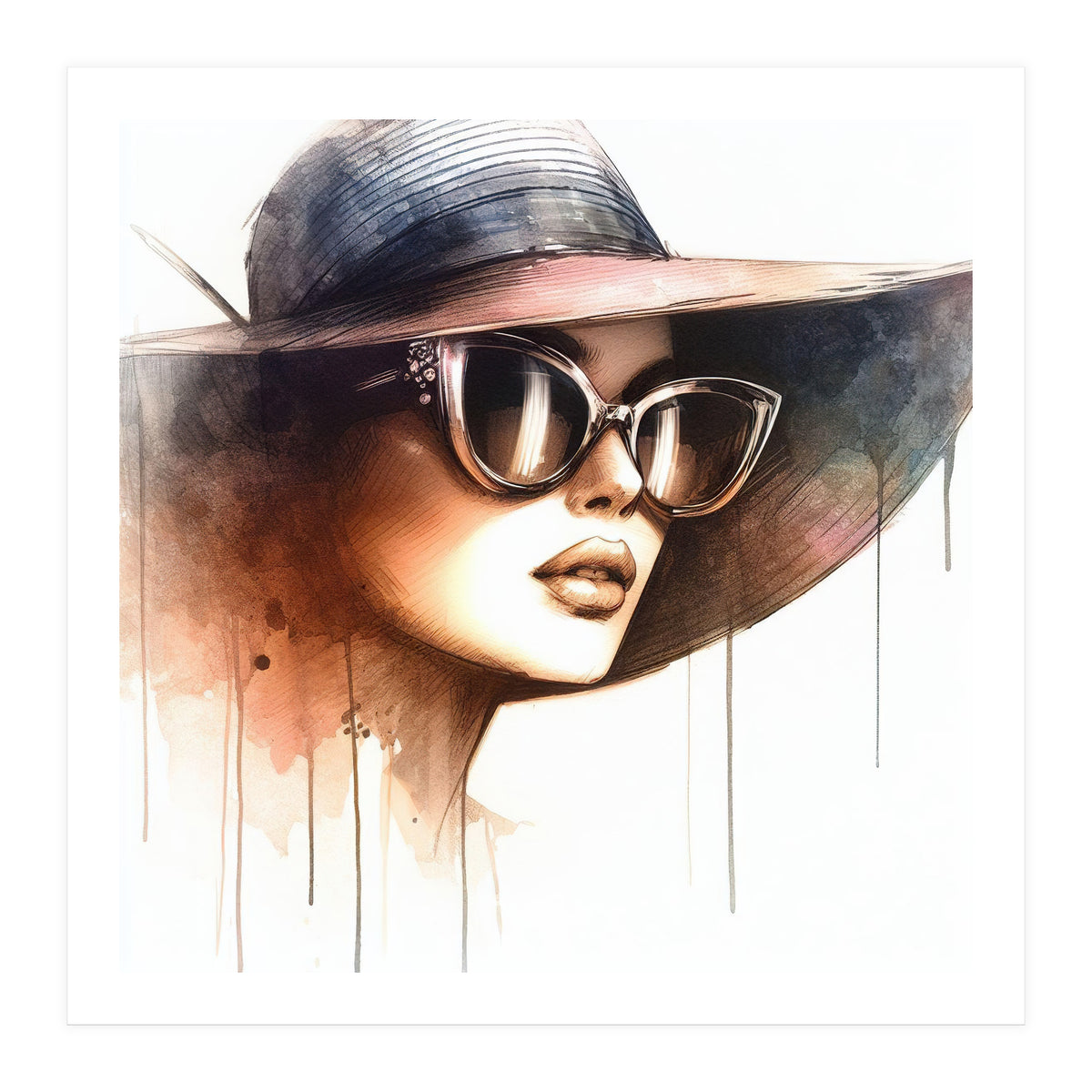 Watercolor Elegant Woman #2 (Print Only)