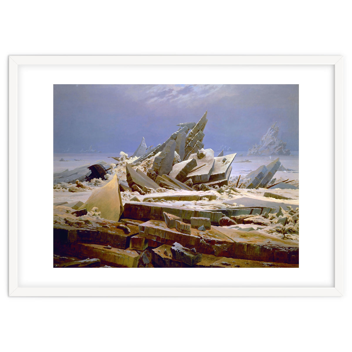 'The Sea of Ice', c. 1823-1824,  Oil on canvas, 96.7 x 126.9 cm.