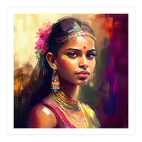 Golden Garland Sinhalese Portrait (Print Only)