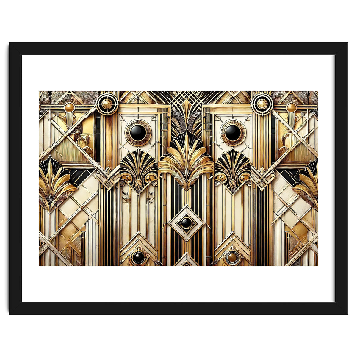 Art Deco Gold Geometric Pattern