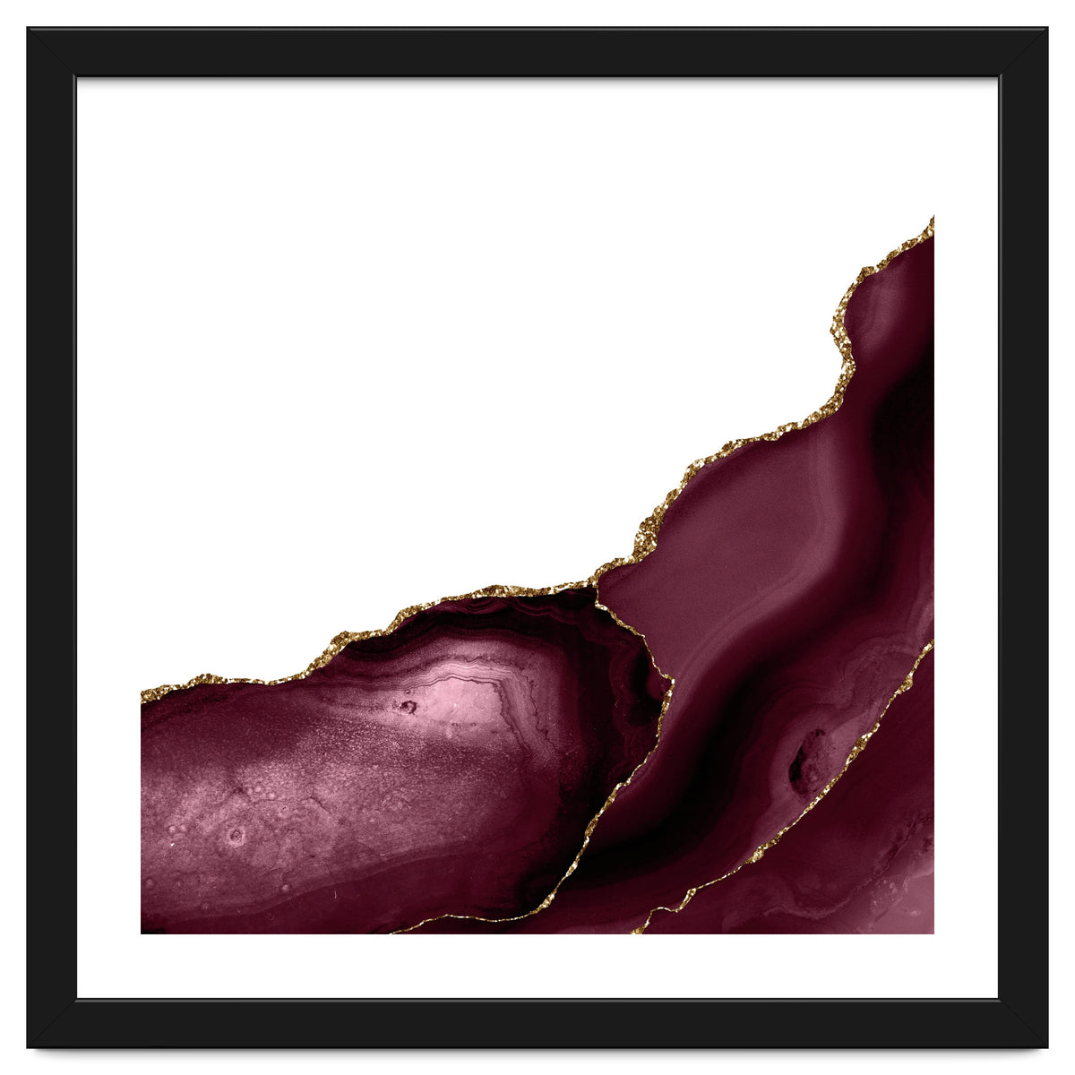 Burgundy & Gold Agate Texture 26