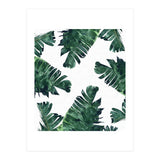 Banana Leaf Watercolor Painting, Tropical Nature Botanical Palm Illustration Bohemian Minimal Luxe (Print Only) thumbnail