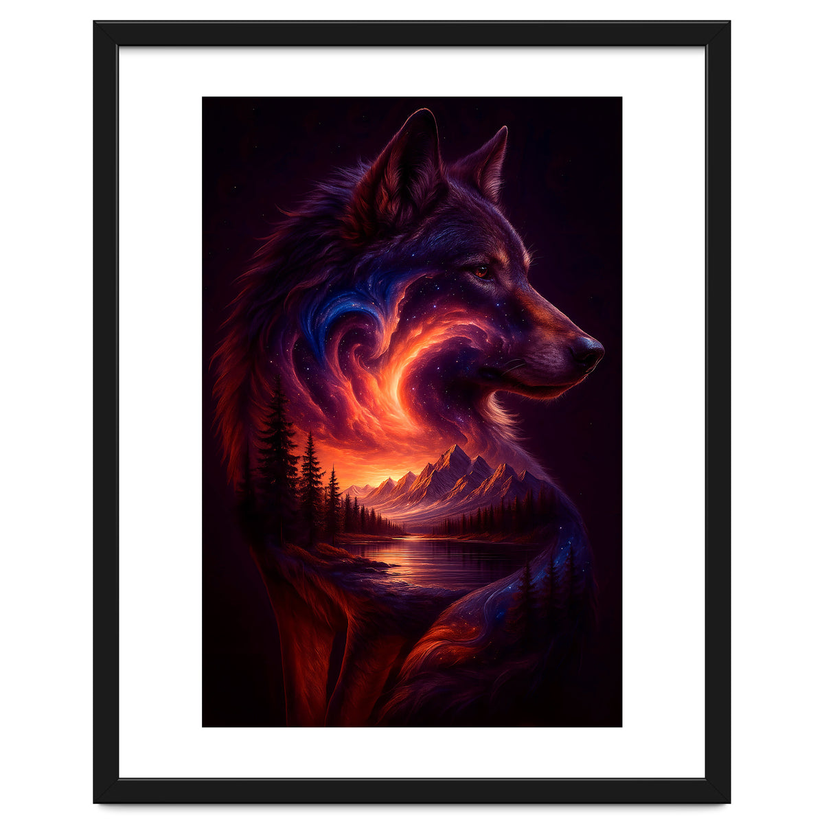 The Nebula Guardian Wolf of the Mountains