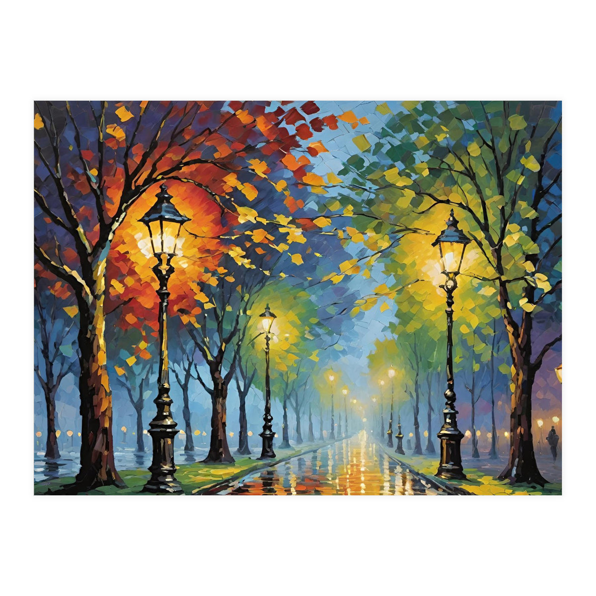 Rainy Abstract Art Nature (Print Only)