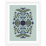 Flowers And Bows Blue And Green thumbnail