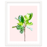 Intimate Energy, Blush Pastel Botanical Plant Minimal Painting, Pink Green Nature thumbnail