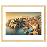 Vintage Croatia, Dubrovnik Coastal Poster thumbnail
