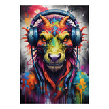 Dragon In Headphones Music (Print Only) thumbnail