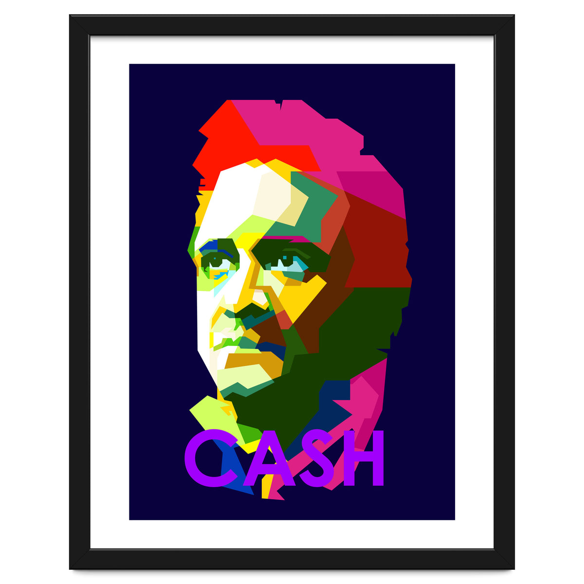 Johnny Cash Country Singer Pop Art WPAP