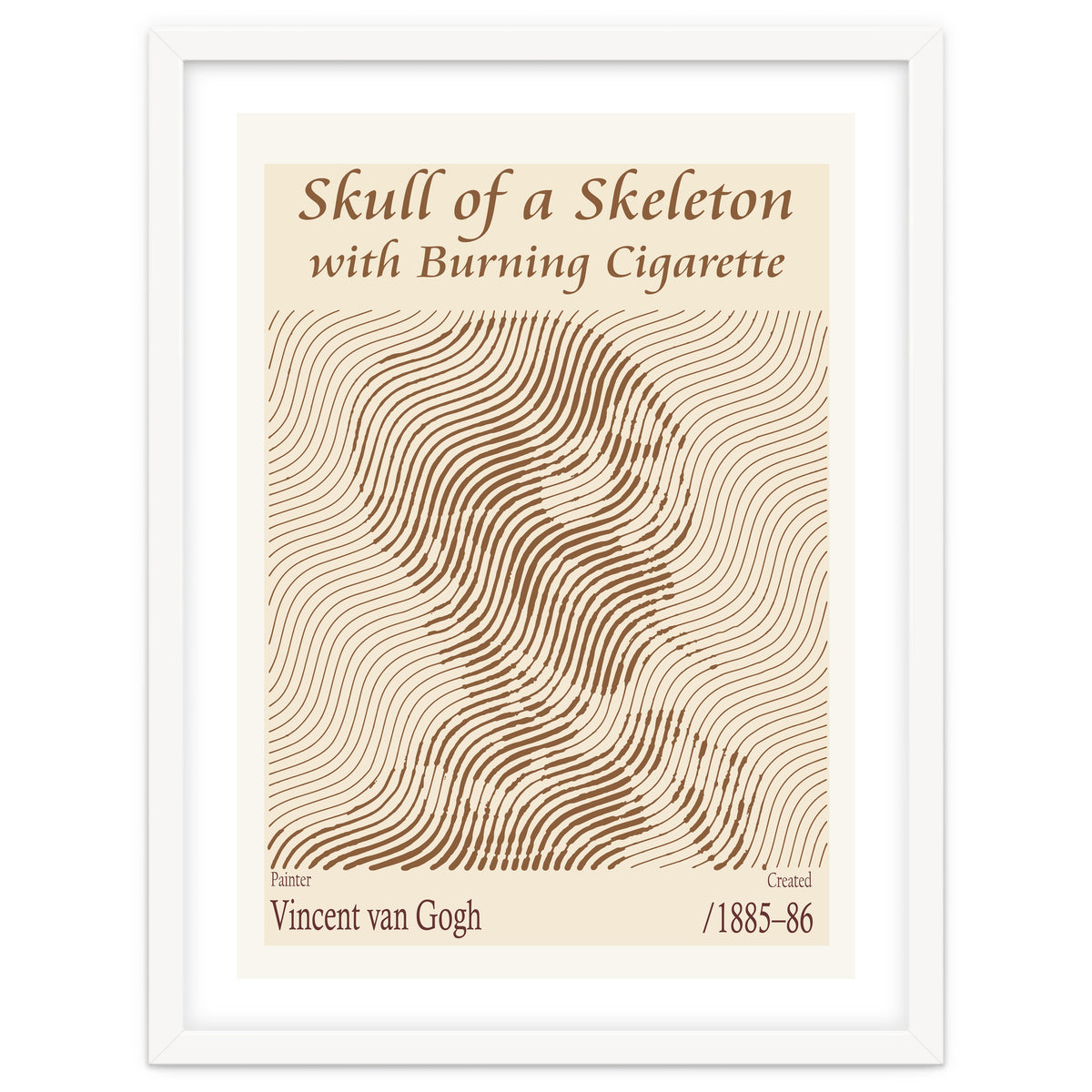 Skull of a Skeleton with Burning Cigarette - Vincent van Gogh (1885–86)