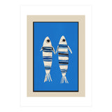 Minimal Fish On Blue (Print Only) thumbnail