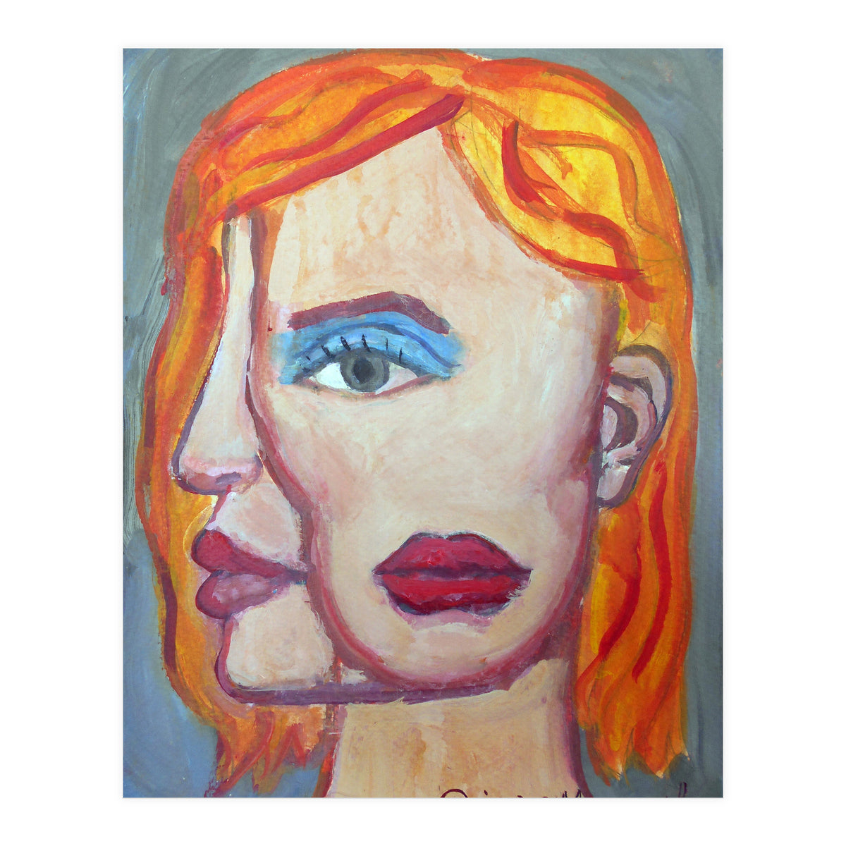 Cabeza De Mujer 6 B (Print Only)