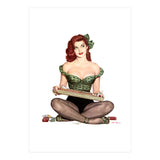 Pinup Sexy Girl Selling Cigarettes (Print Only) thumbnail
