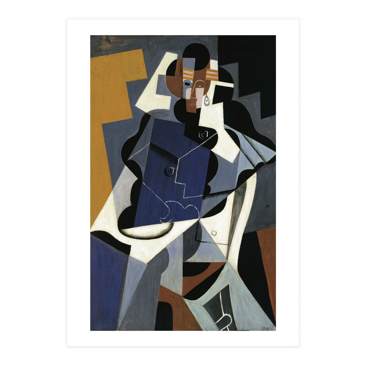 Juan Gris (Madrid, 1887-Boulogne-sur-Seine, 1927). Seated Woman (1917). Oil on panel. 116 x 73 cm. (Print Only)