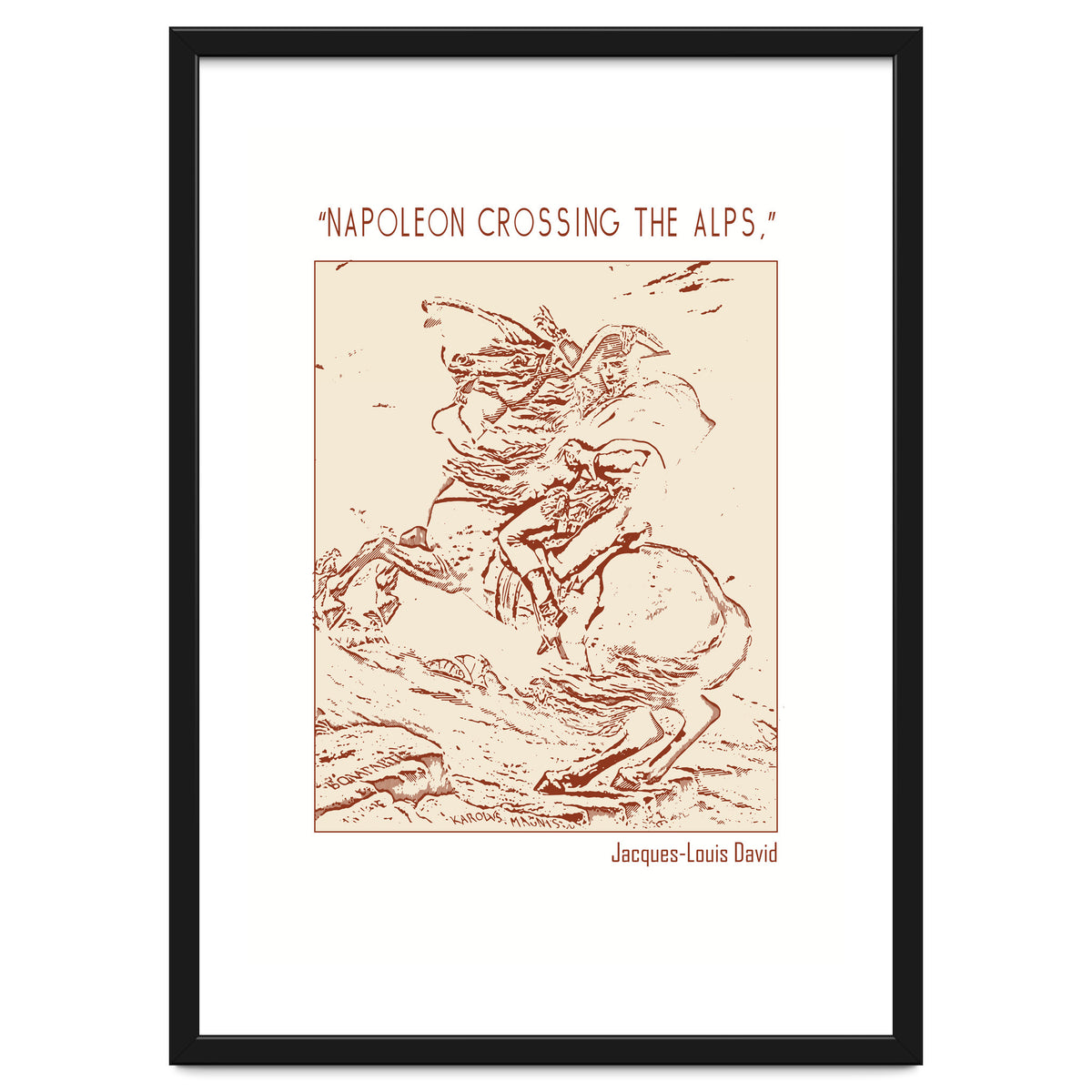 “napoleon Crossing The Alps,” – Jacques Louis David