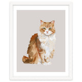 Handpainted messy oil painting of furry baby cat thumbnail