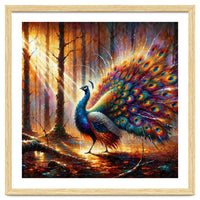 Majestic Peacock In Enchanted Forest