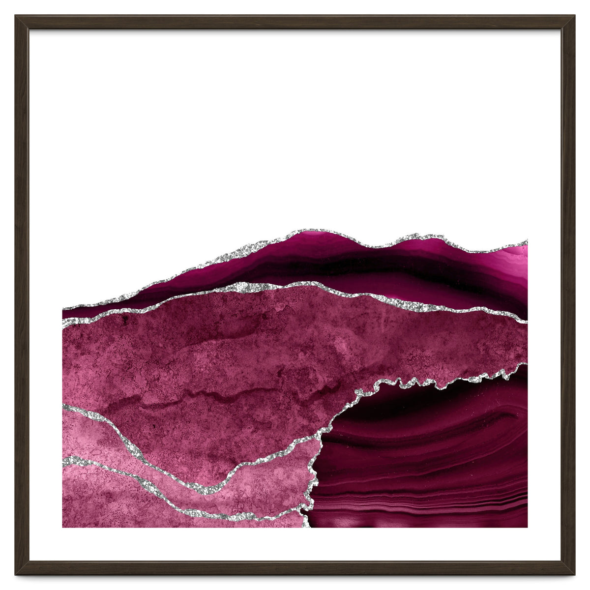 Burgundy & Silver Agate Texture 14