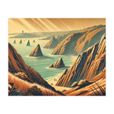 Vintage Cliffside Serenity Poster (Print Only) thumbnail