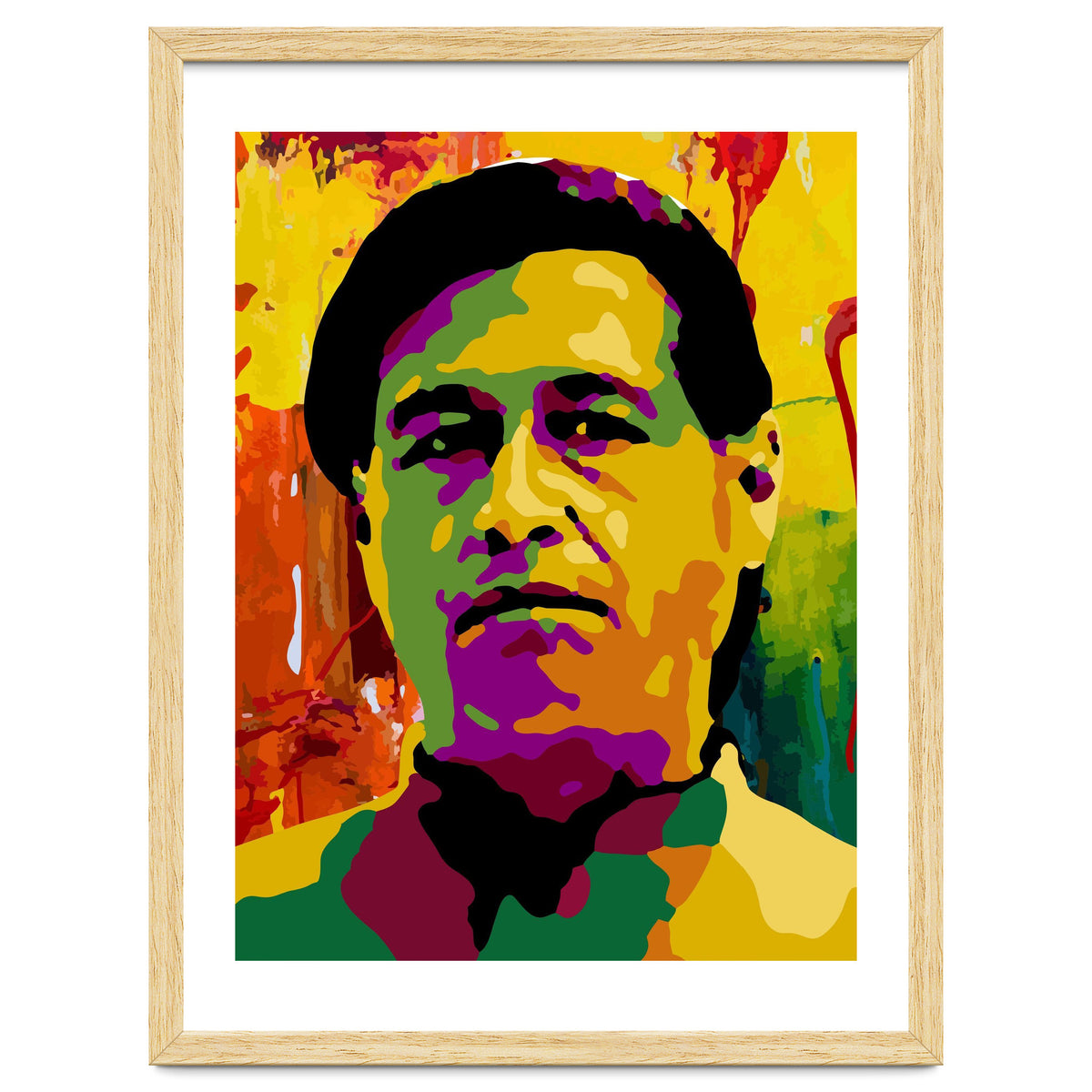 Cesar Chavez Colorful Abstract Art