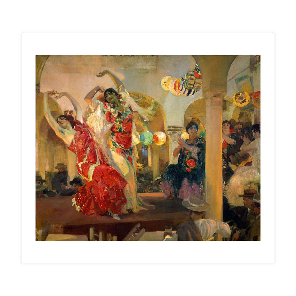 Spanish school. Joaquin Sorolla (1863-1923). Spanish school. Women dancing flamenco at the café N... (Print Only)