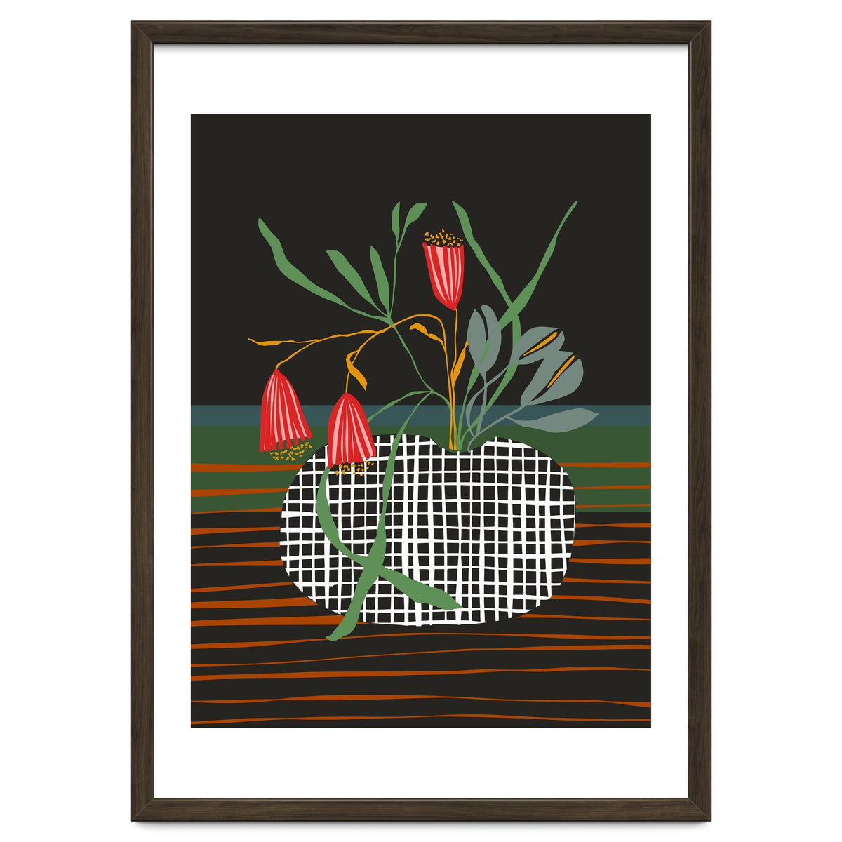 Midcentury vase dark