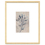 Leaf Beige and Blue Art Print thumbnail