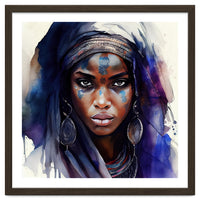 Watercolor Tuareg Woman #4