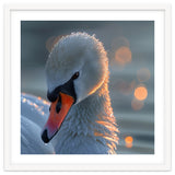 Close Up Of A Swan With Water Droplets thumbnail