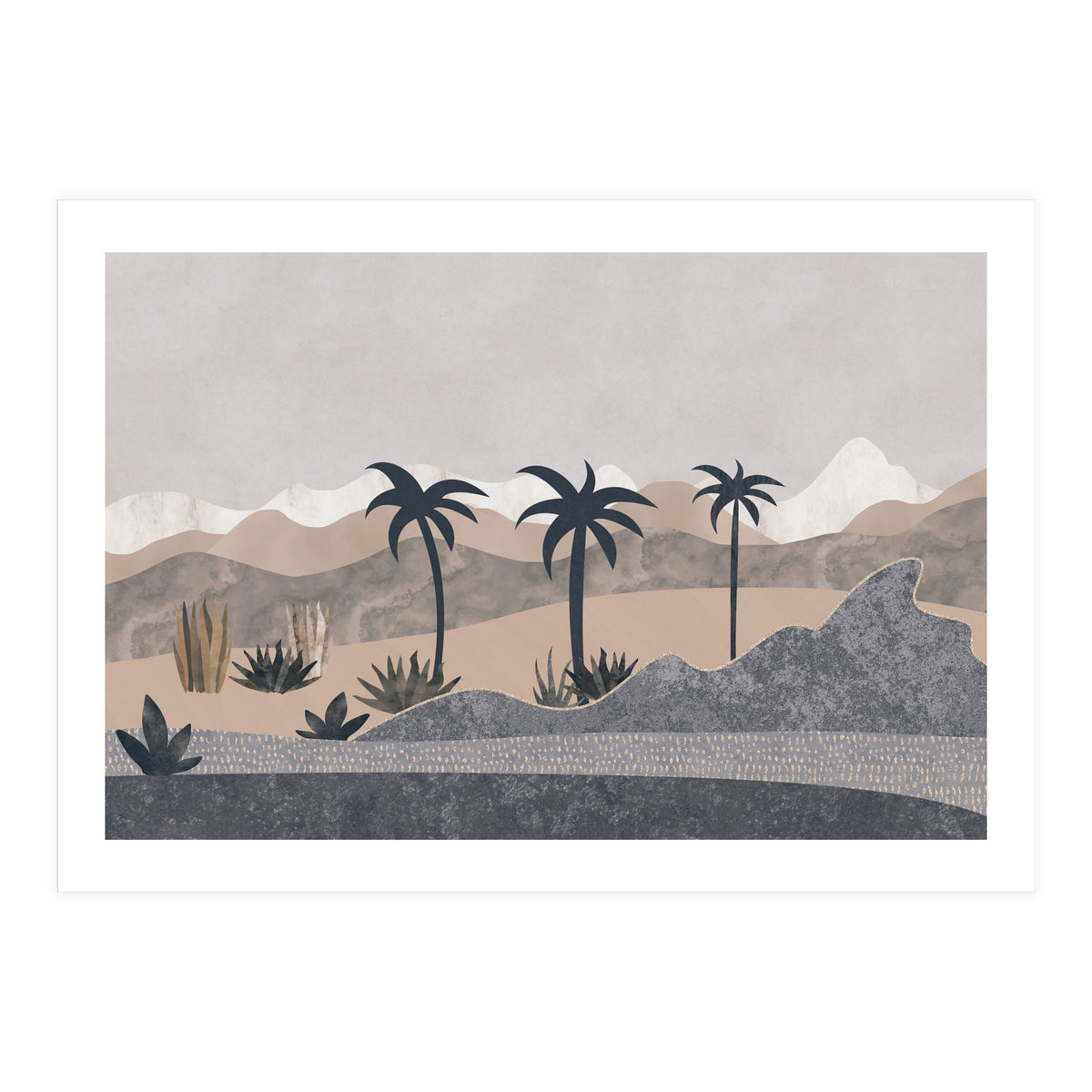 Abstract Landscape Palm Oasis (Print Only)