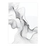Abstract Black And White Flowing Lines (Print Only) thumbnail