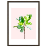 Intimate Energy, Blush Pastel Botanical Plant Minimal Painting, Pink Green Nature thumbnail