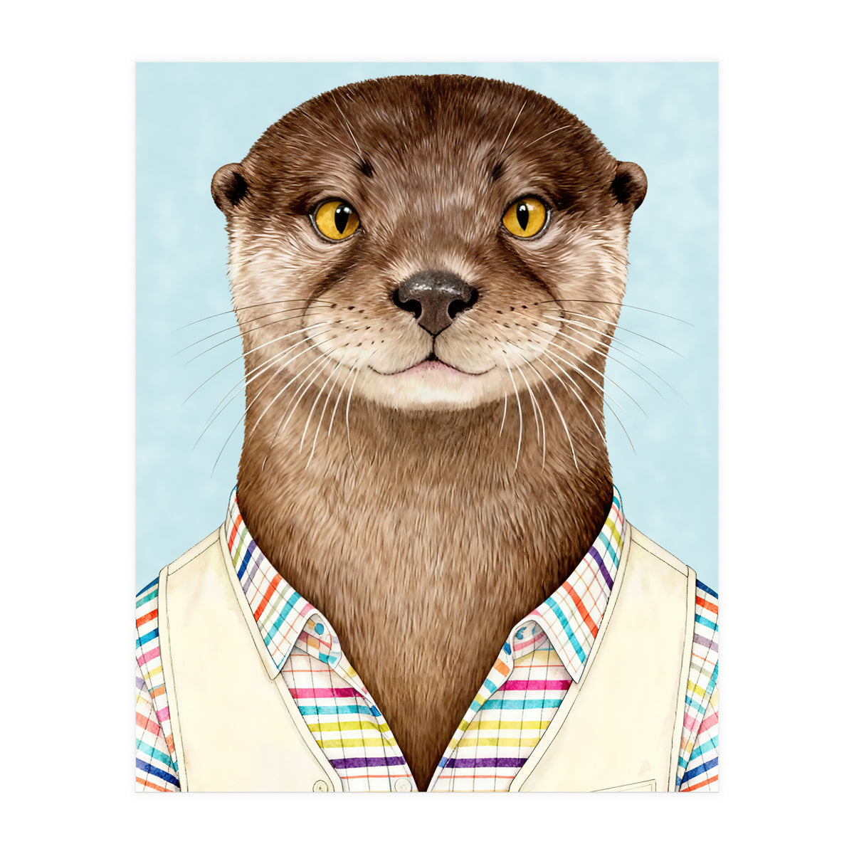 Otter Portrait in Jacket (Print Only)
