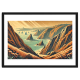 Vintage Cliffside Serenity Poster thumbnail