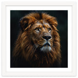 Majestic Lion Portrait In Gentle Rain thumbnail