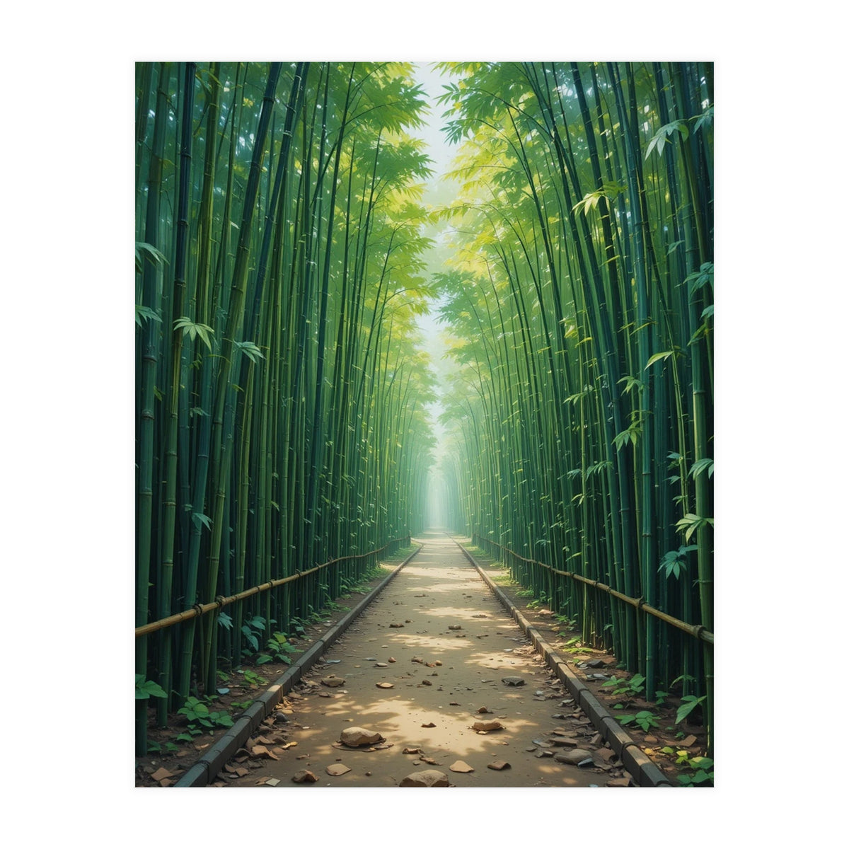 The Emerald Path: A Sun-Drenched Journey (Print Only)