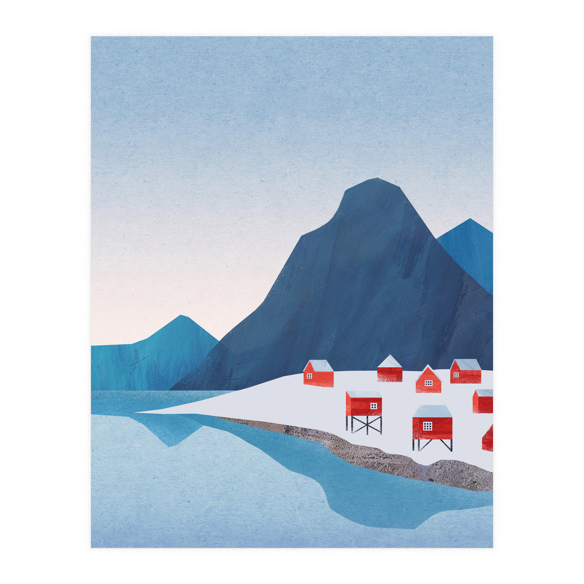 Red Houses, Lofoten (Print Only)