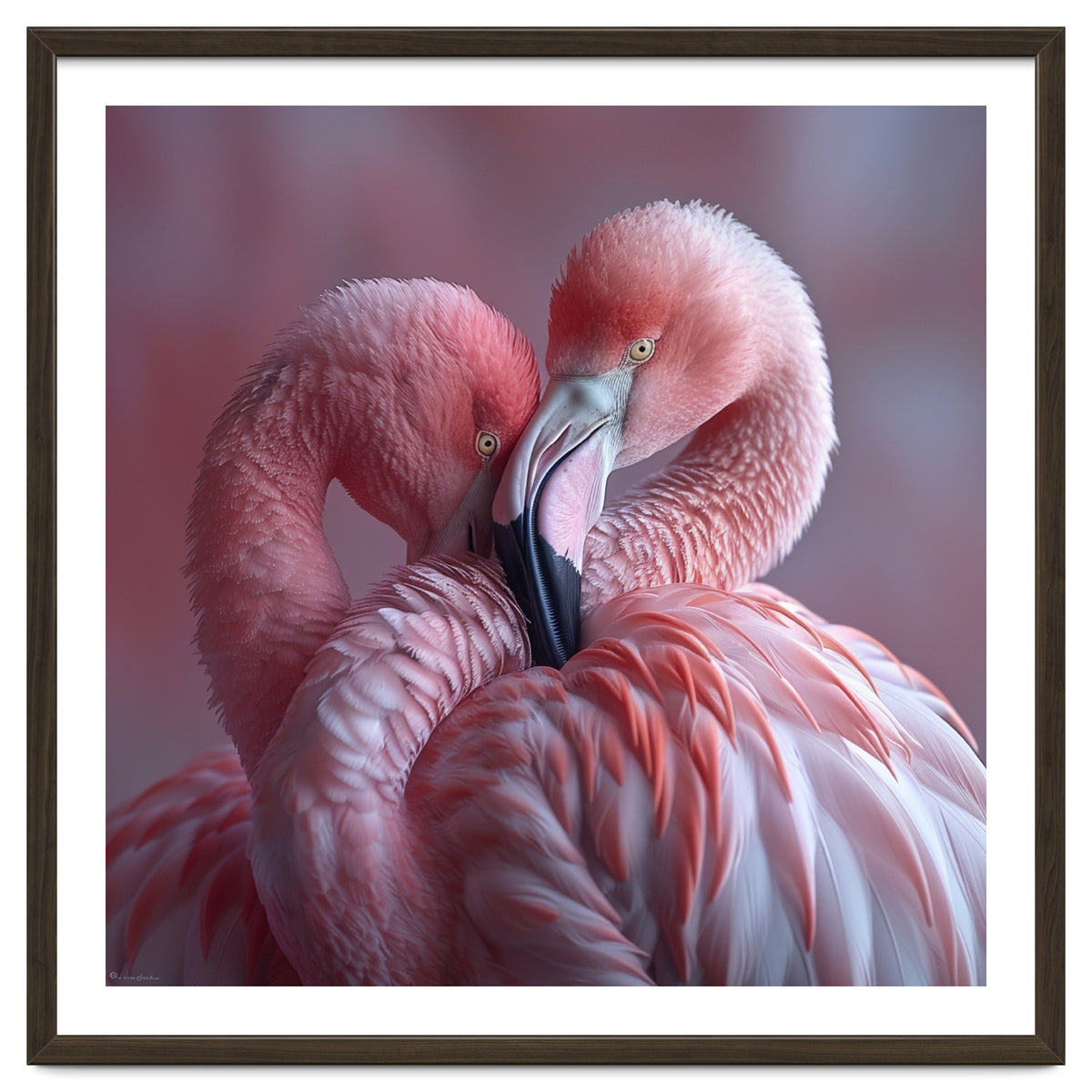 Cute Two Pink Flamingos
