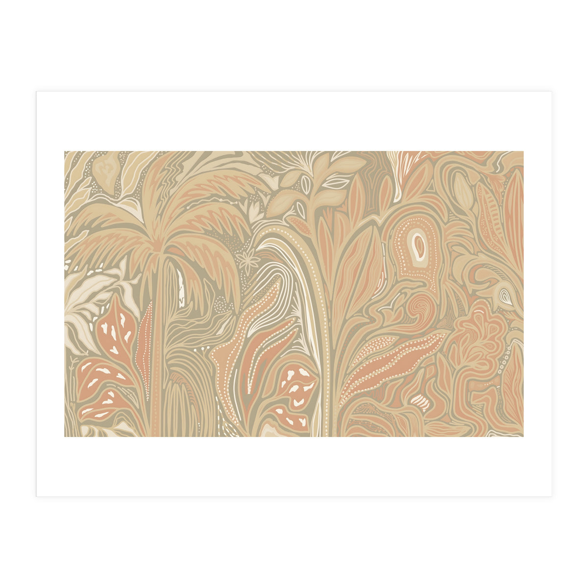 Palmae Mysticae Biege Rustic  (Print Only)