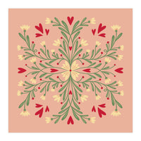 Flowers And Hearts  (Print Only)