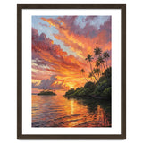 Impressionist Tropical Sunset Over Paradise Island thumbnail