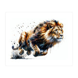 Dynamic Lion In Motion (Print Only) thumbnail