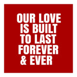 Our love is built to last forever (Print Only) thumbnail