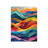 Vibrant Abstract Ribbon Landscape Art (Print Only) thumbnail