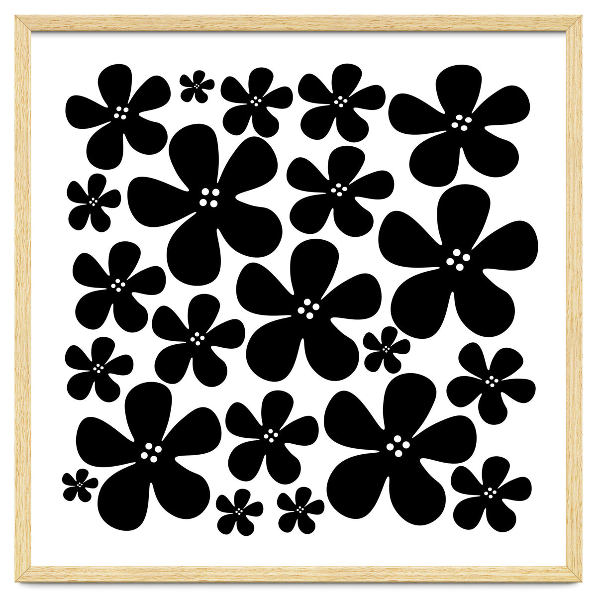 Black Flowers Pattern