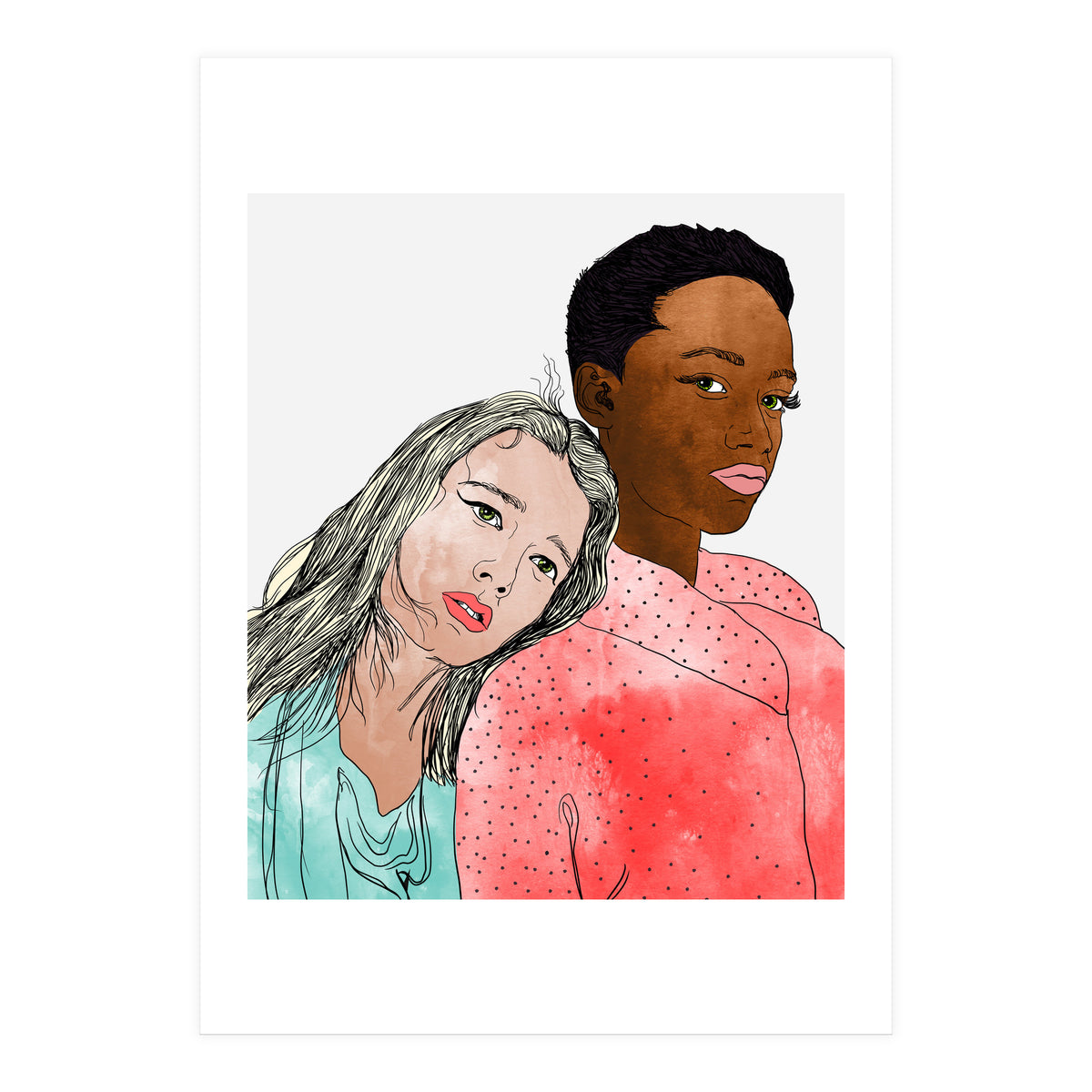 Egalitarism | Equality Anti-racism Feminism Multiculturism | Individuality Watercolor (Print Only)