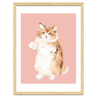 Ms Purrlington Handpainted fluffy cat oil painting